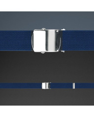 Ceinture Sangle Bleu Boucle Argent