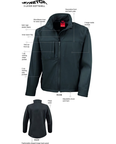 Result® Vest Softshell Zwart