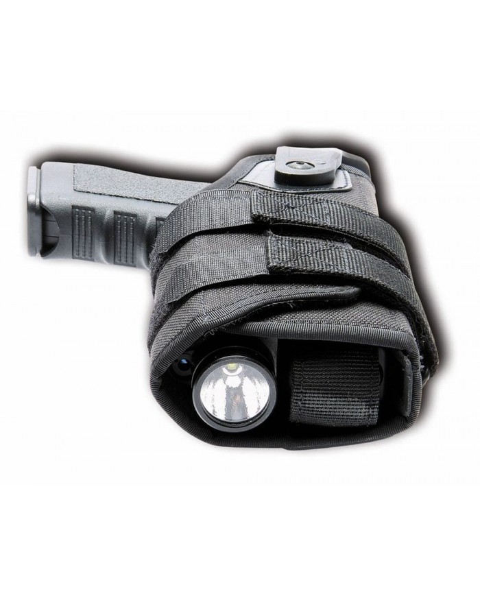GK® "Tactiknight" Etui Droitier pour Pistolet + Lampe